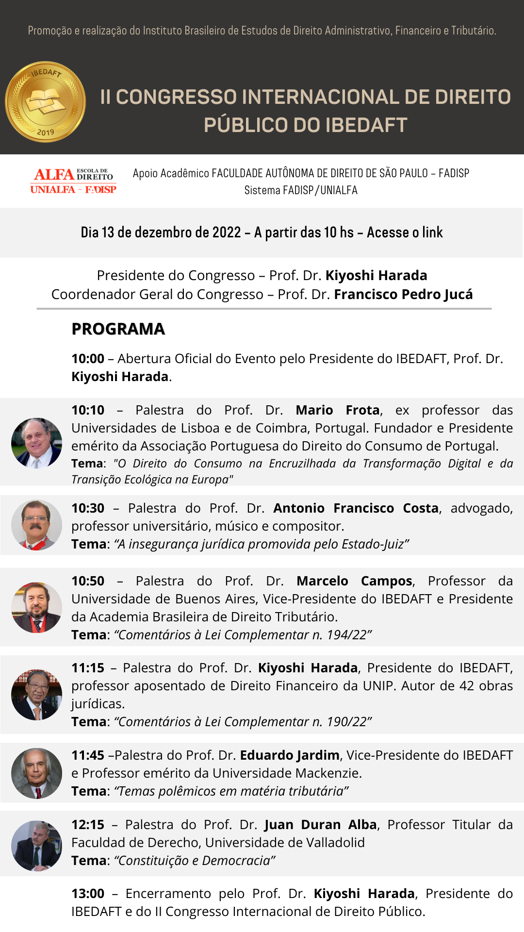 II CONGRESSO INTERNACIONAL DE DIREITO PÚBLICO DO IBEDAFT 2 1