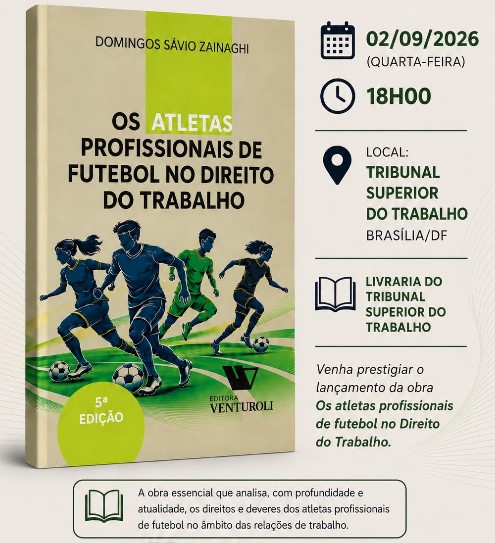 Domingos Sávio Zainaghi lança em Brasilia nova edição de obra sobre os atletas profissionais de futebol